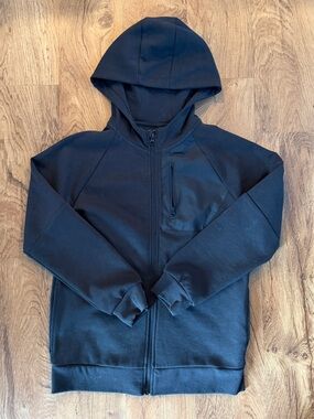 Athletic Works Boys Black Full-Zip Hoodie Jacket Size 10-12